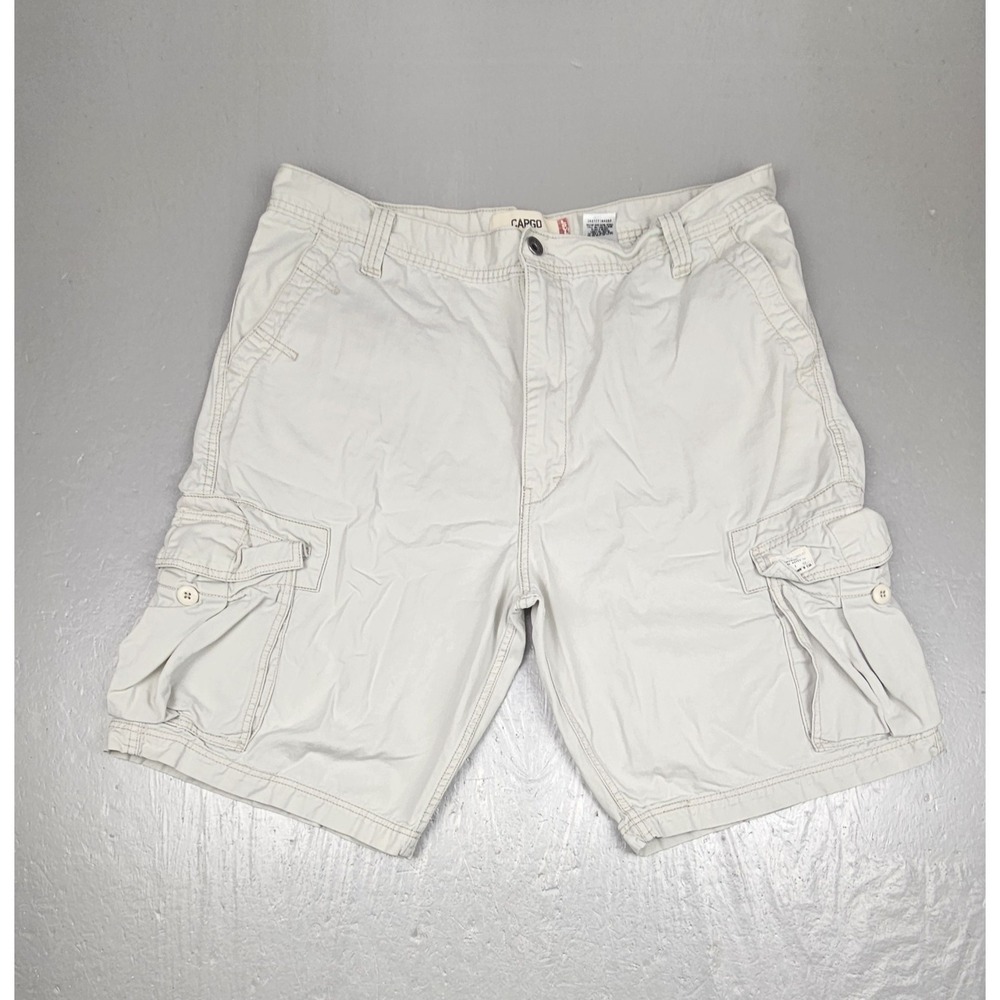 Vintage Y2K Levi Strauss Shorts Mens 40 Tan Cargo Relaxed Utility Gorpcore